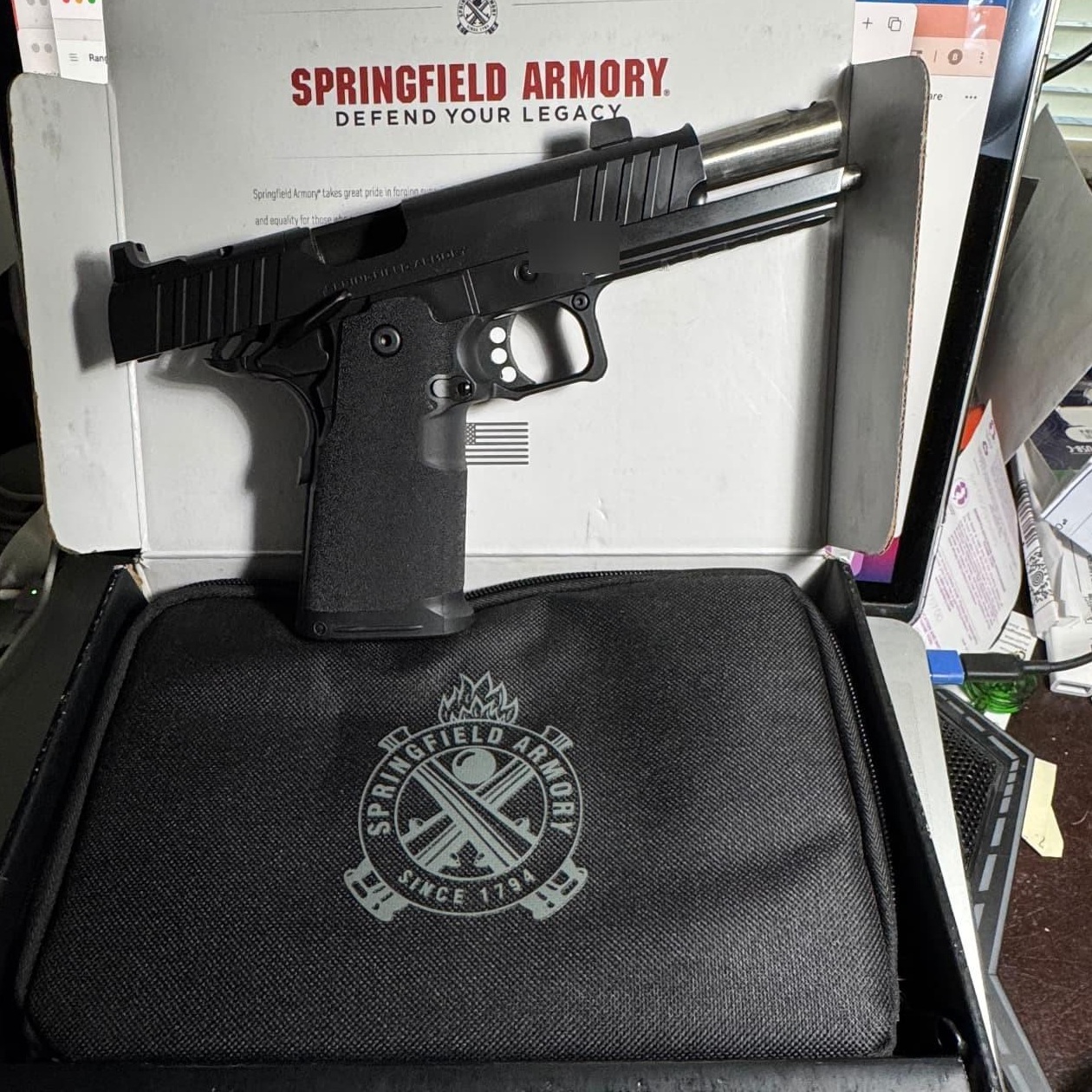 Springfield Prodigy DS 5-inch Comp, the pistol the Cyelee Bull X Pro optic will be mounted on